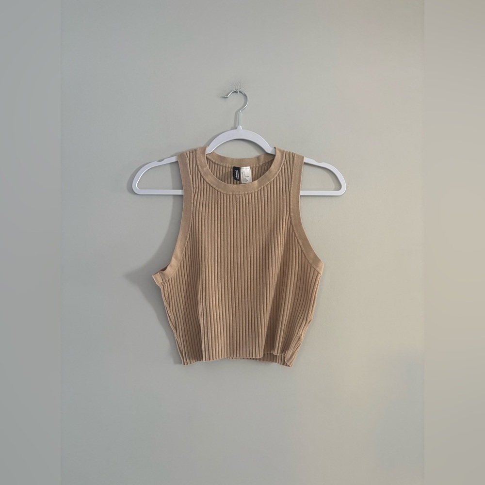 H&M • Divided Beige Ribbed TankTop